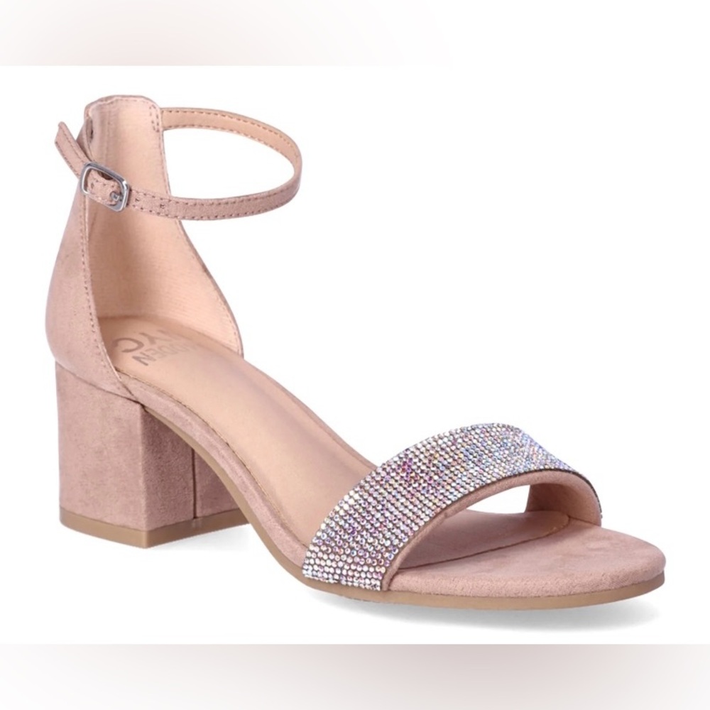 •NIB•Madden NYC Women's Illie City Bling Sandals- BLUSH